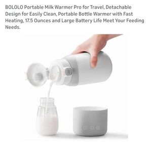 New BOLOLO Portable Baby Bottle Milk Water Warmer 10oz Fast Heating Charging